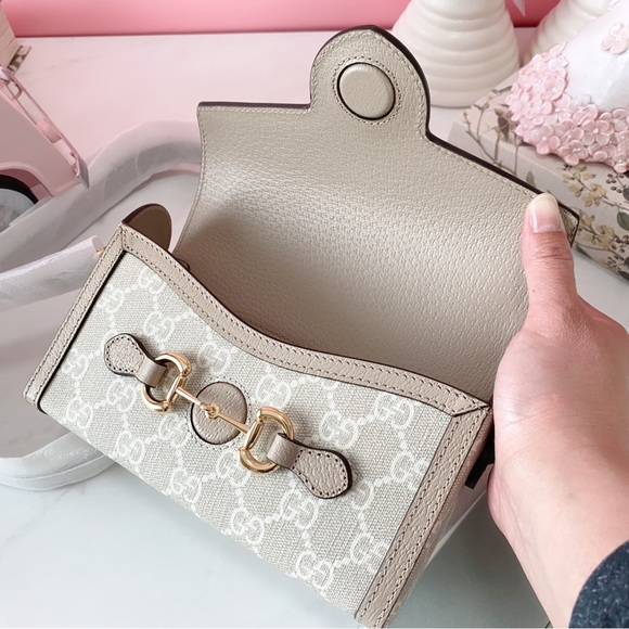 👜 GUCCI 🌺 Horsebit 1955 mini bag - Picture 9 of 16